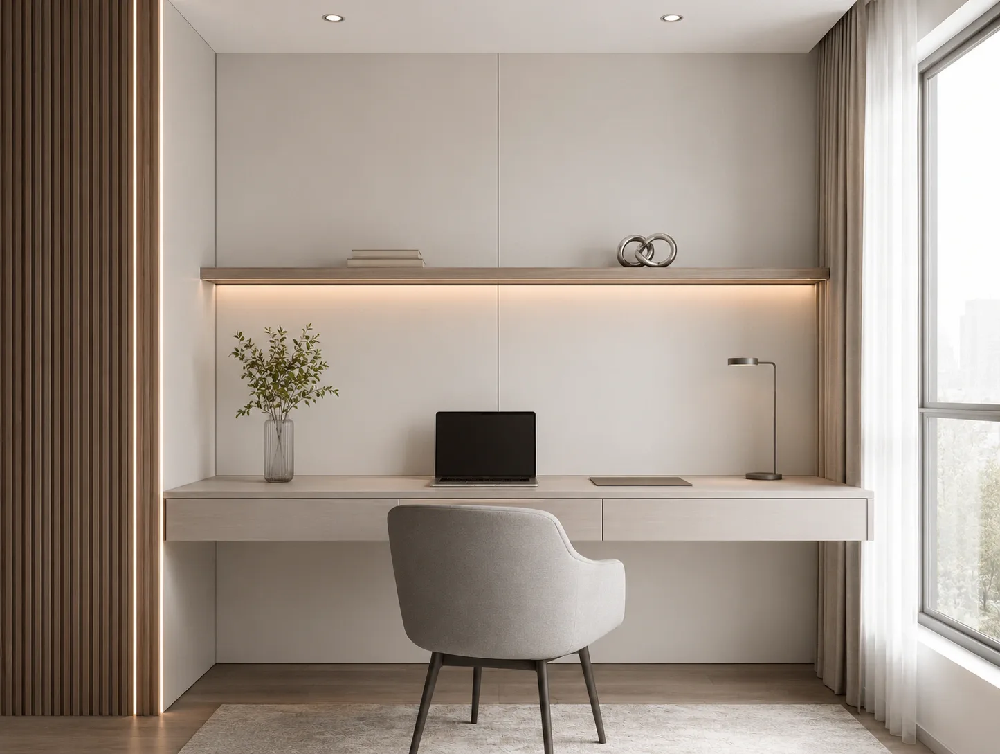 Wall-mounted study table — Study Table by Reedify Modulars
