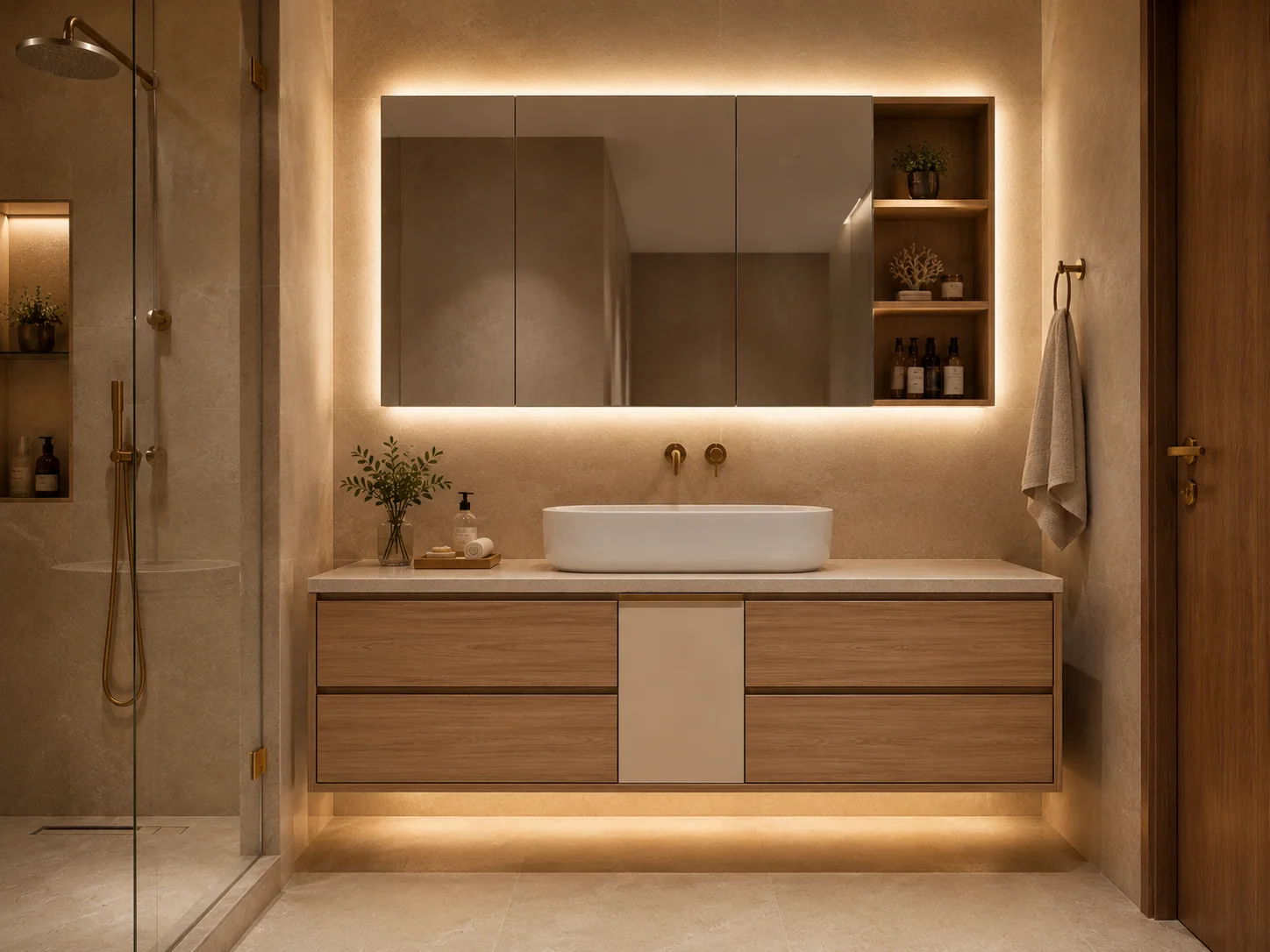 Floating Bathroom Vanity by Reedify Modulars Rohtak