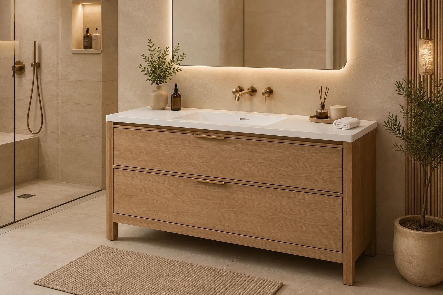 Freestanding Bathroom Vanity by Reedify Modulars Rohtak