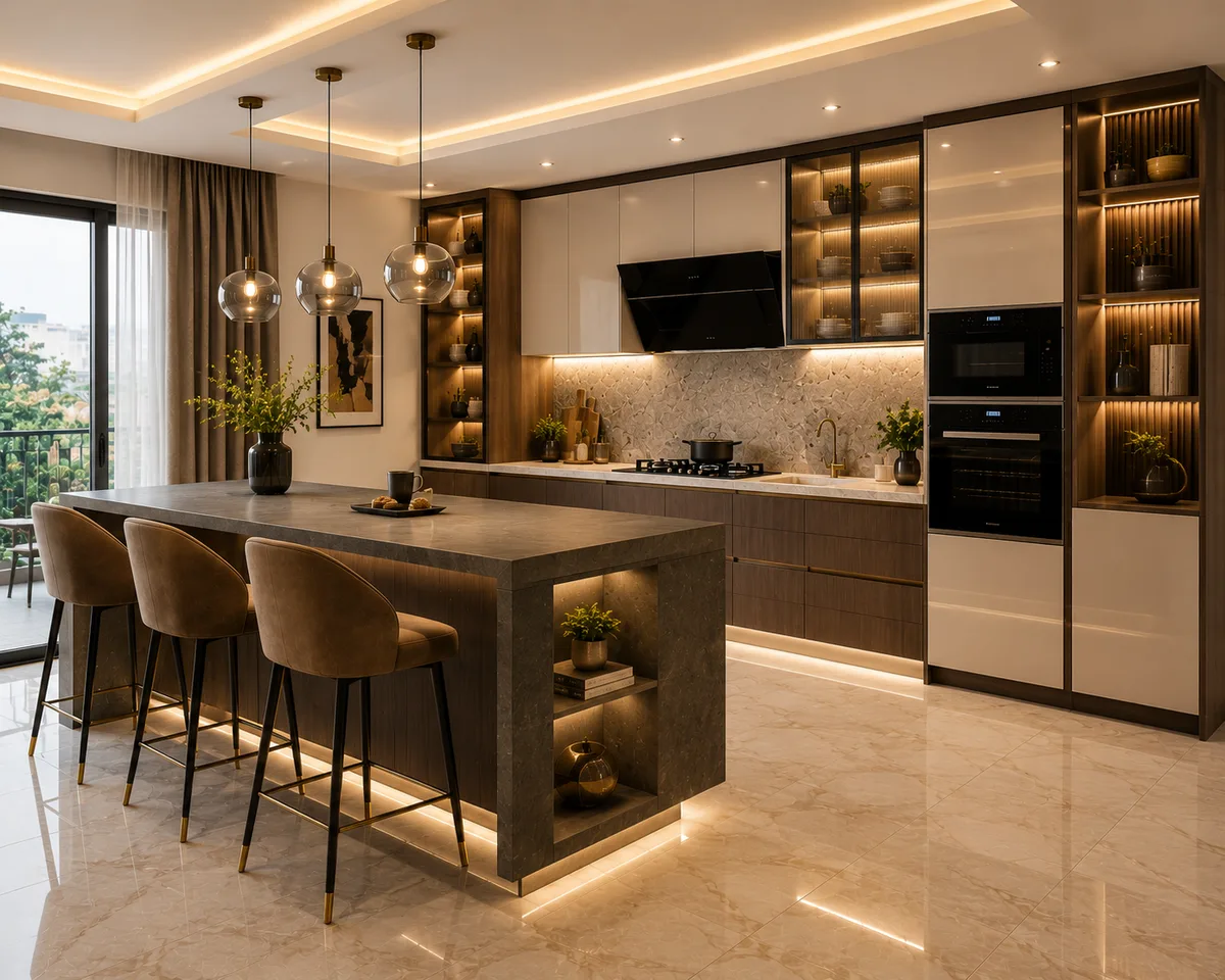 Peninsula Modular Kitchen Rohtak
