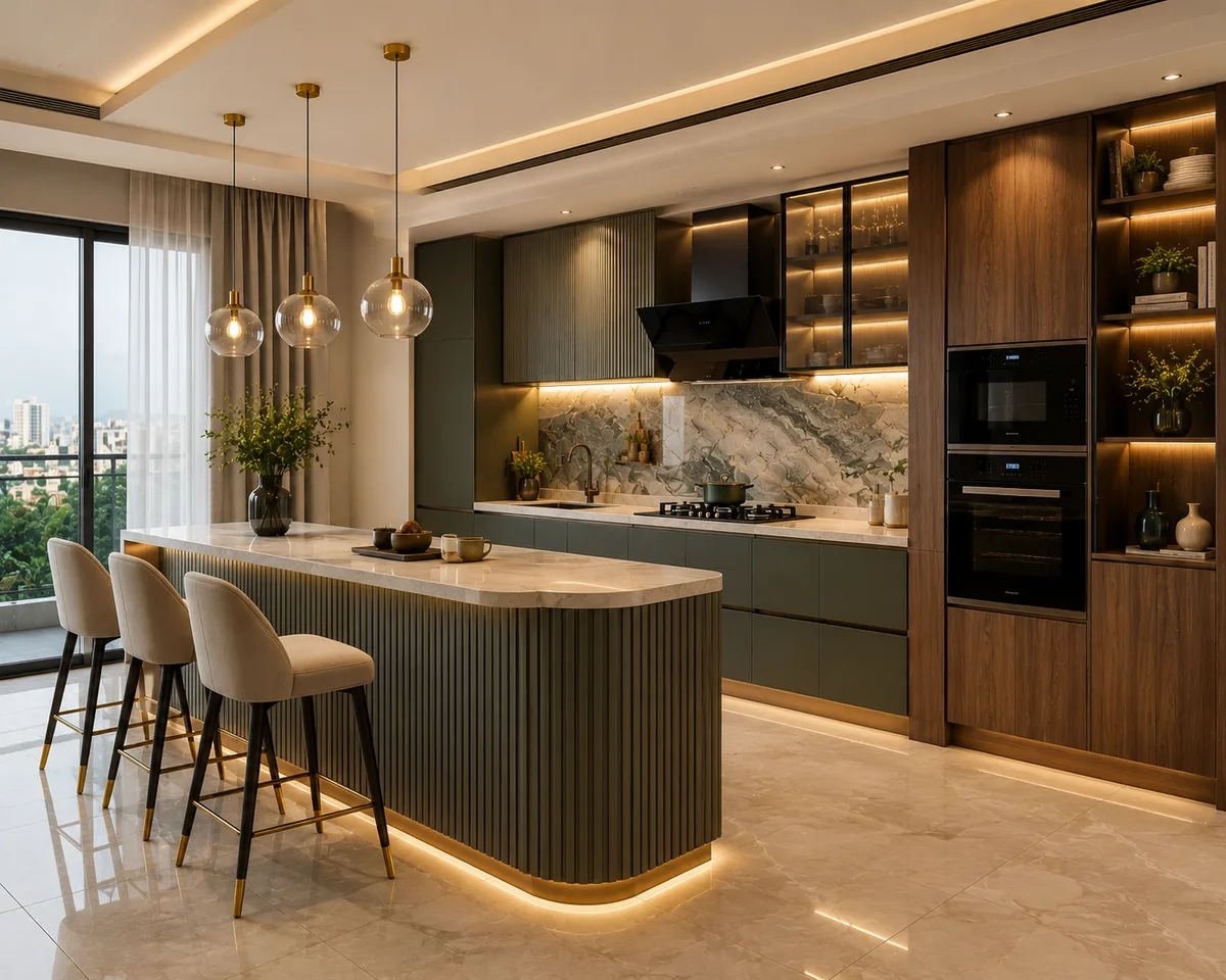 Peninsula Modular Kitchen Rohtak