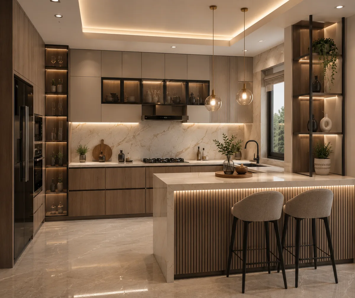 Peninsula Modular Kitchen Rohtak