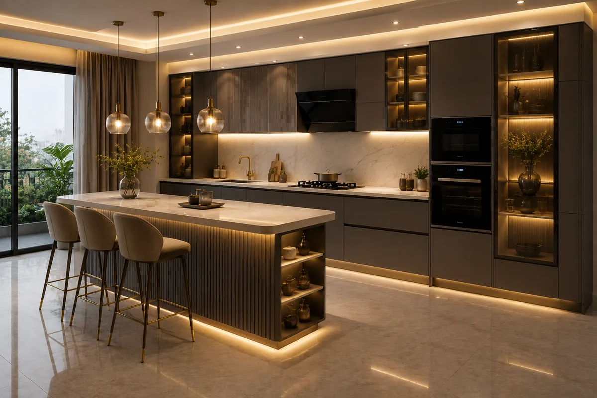 Peninsula Modular Kitchen Rohtak