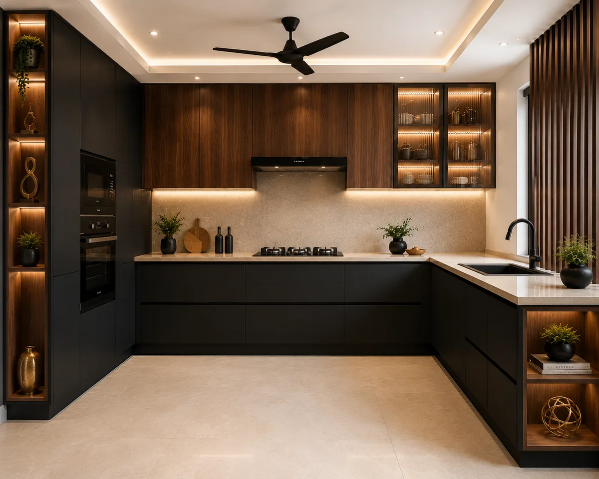 U-Shape Modular Kitchen Reedify Rohtak