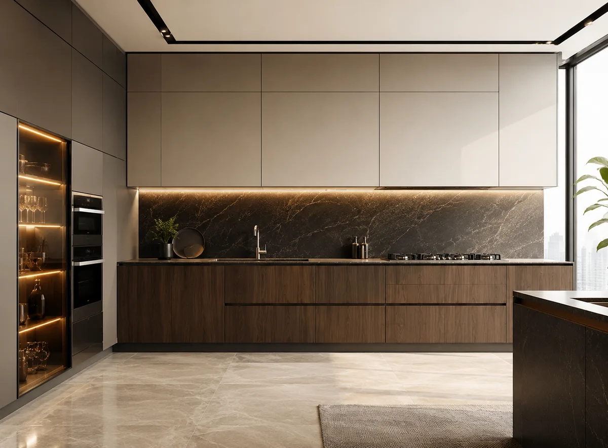 U-Shape Modular Kitchen Rohtak