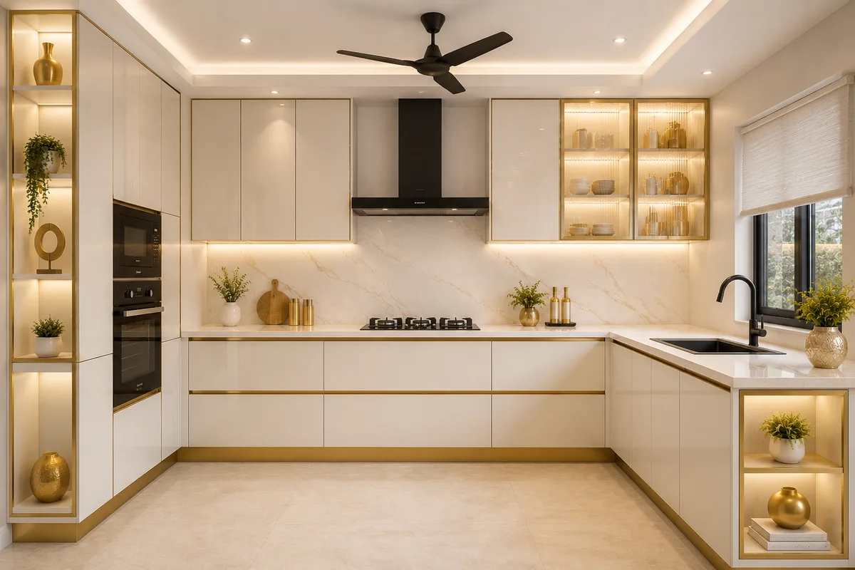 U-Shape Modular Kitchen Rohtak