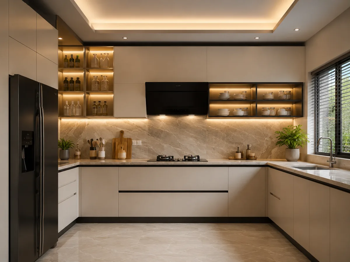 U-Shape Modular Kitchen Rohtak