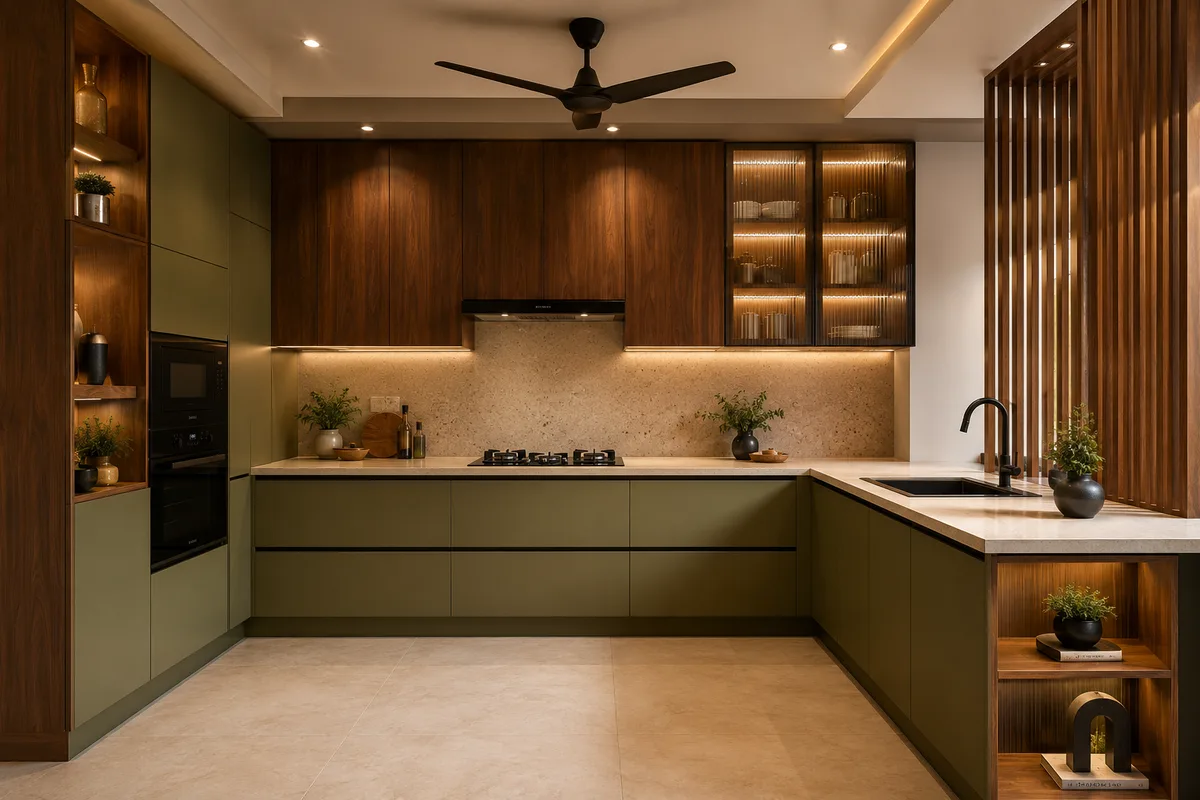 U-Shape Modular Kitchen Rohtak