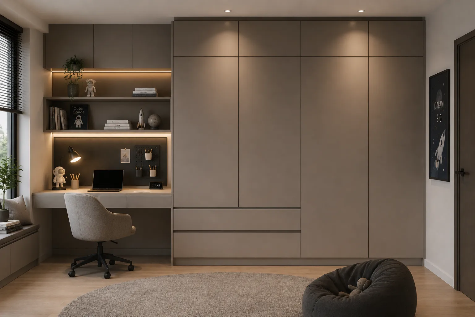 Wardrobe with Study Table Rohtak